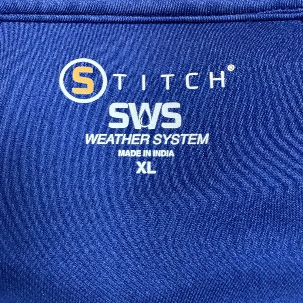 Stitch Golf SWS Weather System Jacket Men XL Blue Full Zip Fleece Lined RN155812